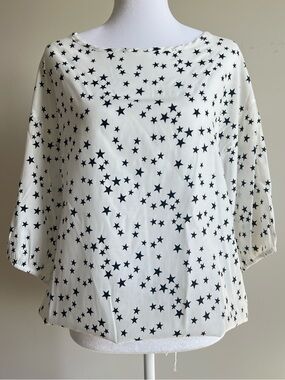 Alice Ritter White Top with Star Print